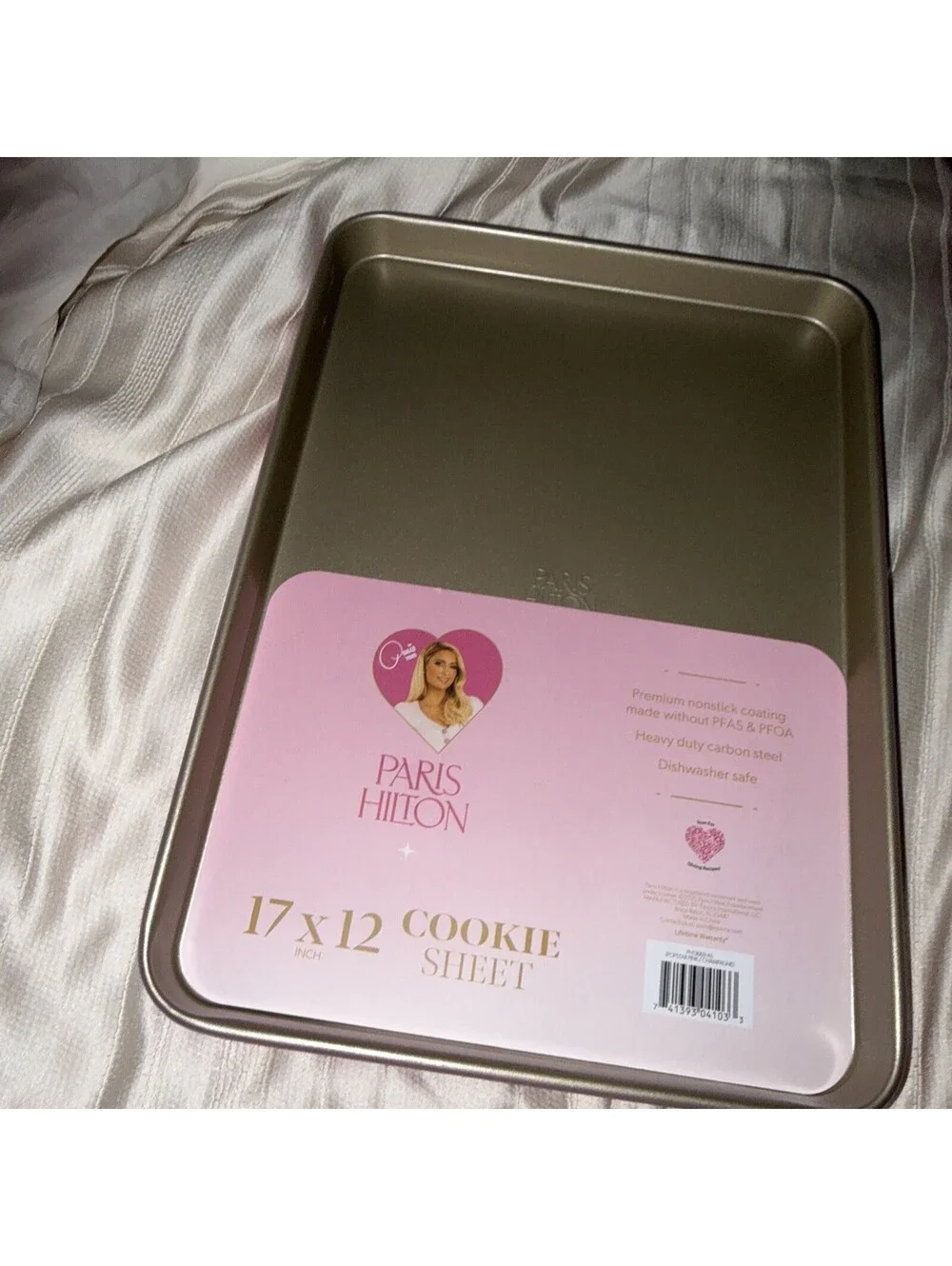 Paris Hilton Cookie Sheet 17 X12  Premium Nonstick Heavy Duty Carbon Steel